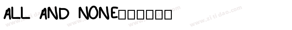 all and none字体转换